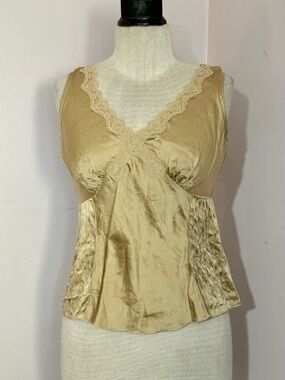 Vintage Nine West Silk & Lace Cami Tank Top 2P